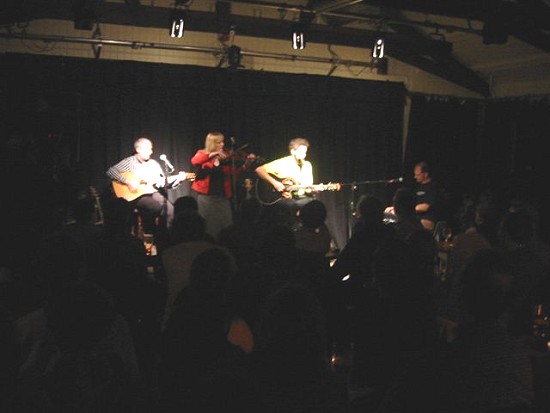 Herbert on Guitar, Inge Shmuck’s violin accompaniment, Al on vocals and guitar, Martin on Piano